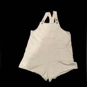 Böhme Cream Terry Cloth Overall Romper | XL | Casual Summer